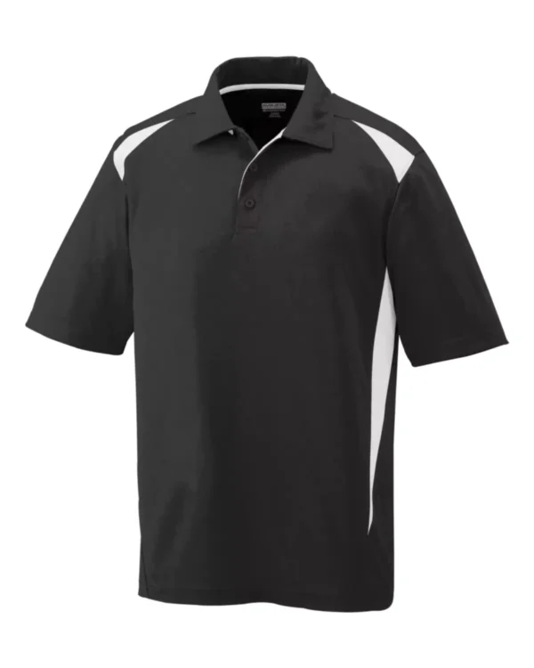 Augusta Sportswear 5012 Premier Polo BLACK WHITE